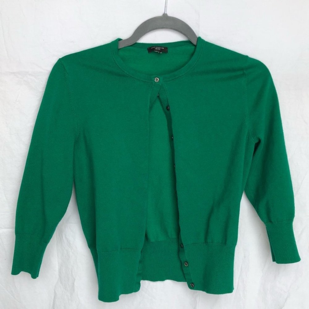 2/$10 Ann Taylor Petite | Green Cardigan | XSP